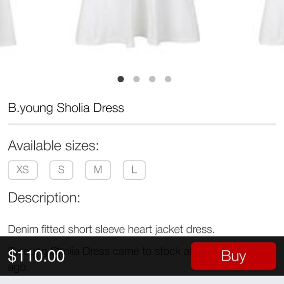 b.young sholia sweetheart cap sleeve dress - Picture 4 of 7